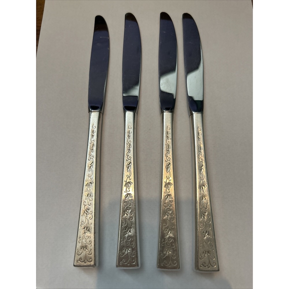 1847‎ Rogers Bros SILVER LACE Knife IS Silverplate 1968 Set of 4